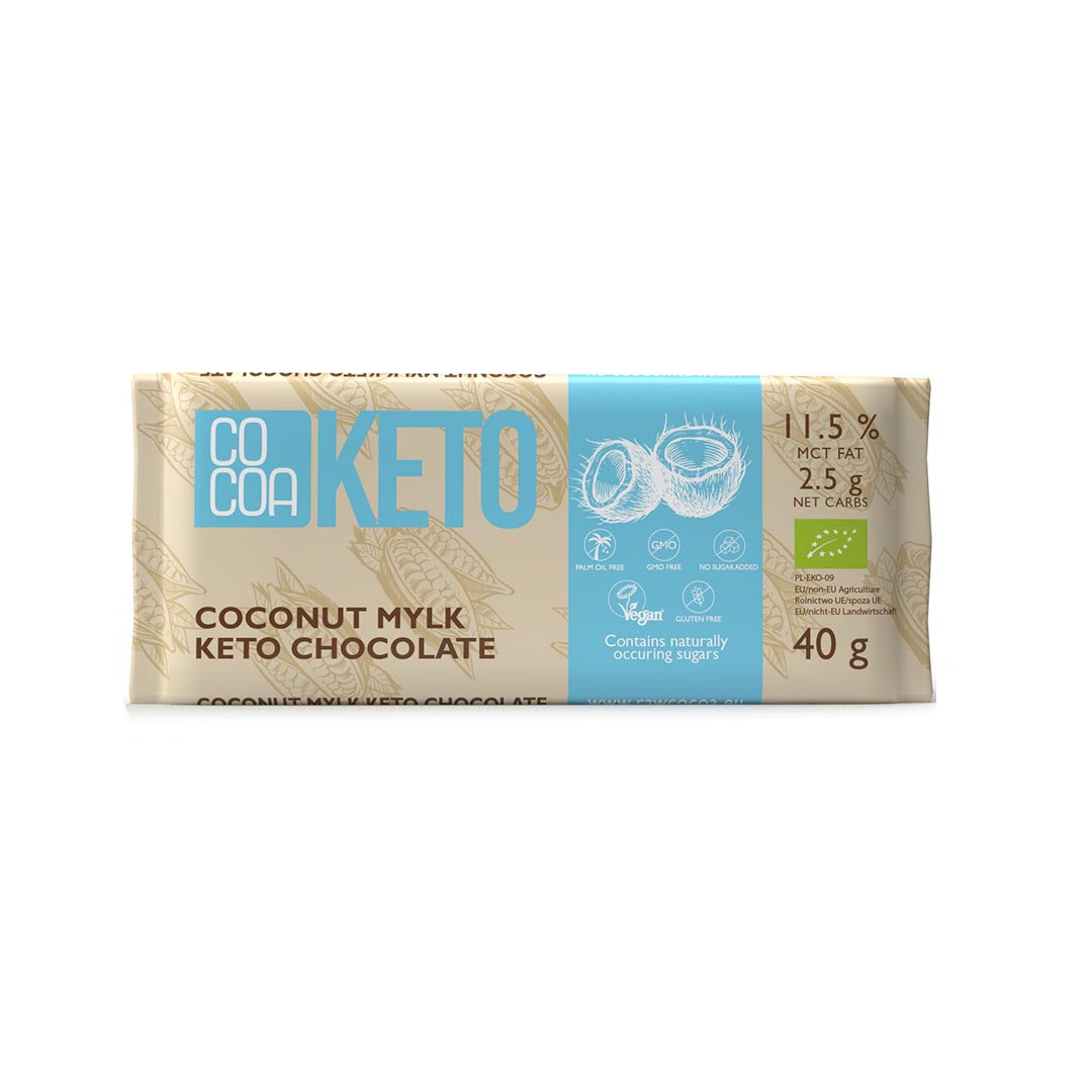 ORGANIC DARK KETO CHOCOLATE WITH COCONUT 40 g