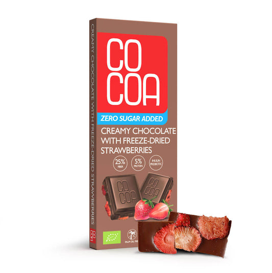 Organic chocolate Strawberry - No added sugar - 40 g 