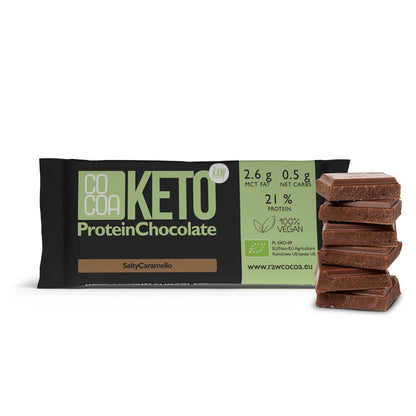 ORGANIC KETO PROTEIN BAR CHOCOLATE &amp; SALT CARAMEL 40 g