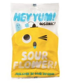 Soft organic sweets SOUR FLOWER 100g 