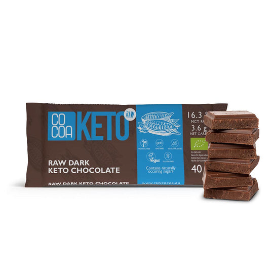 EKOLOGISK MÖRK KETO CHOKLAD / MED MCT OLJA / 40 g