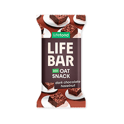 Organic Oat Bar Dark Chocolate &amp; Hazelnut 40 g Vegan, Gluten-free