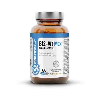 B12 – VITAMIN + INULIN + PIPERIN, 60 PFLANZLICHE KAPSELN