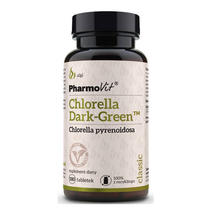 CHLORELLA DUNKELGRÜN – 180 PFLANZLICHE KAPSELN