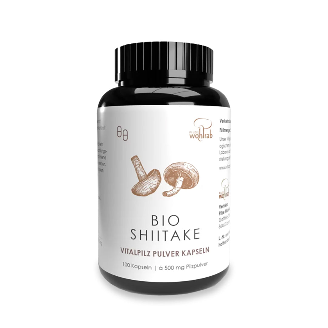 ORGANIC SHIITAKE POWDER 100 VEGETABLE CAPSULES