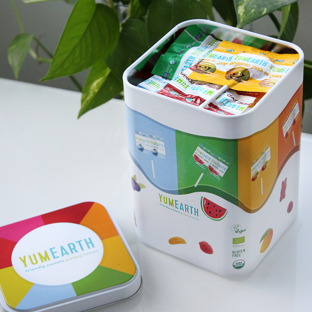 Yumearth BIO-LUtschbox, 50 Lutscher – 300 g, frei von Zusatzstoffen, gentechnikfrei, vegan, glutenfrei