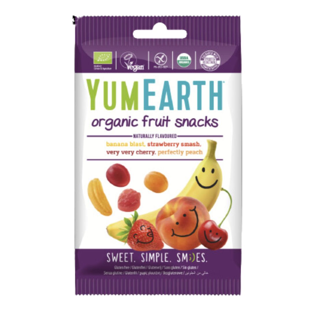 Yumearth organic fruit snacks, Maxi 12*50g (600g), Additive-free, GMO-free, vegan, gluten-free